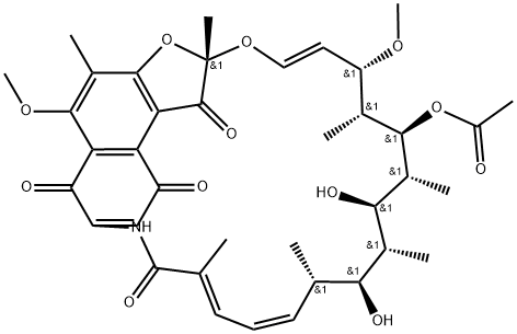 Rifamycin, 1,4-dideoxy-1,4-dihydro-8-O-methyl-1,4-dioxo- (9CI) Structural