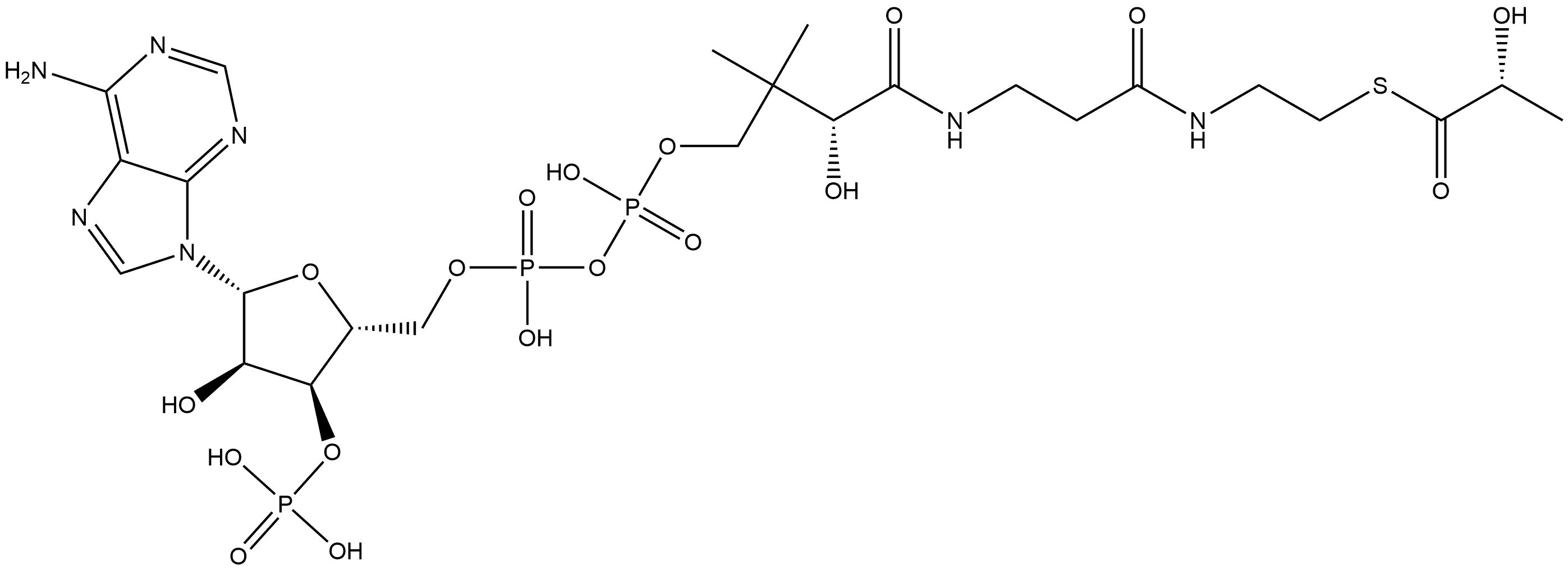 Coenzyme A, S-[(2R)-2-hydroxypropanoate] Structural