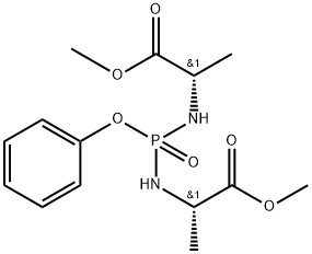 L-Alanine, N,N'-(phenoxyphosphinylidene)bis-, dimethyl ester (9CI) Structural