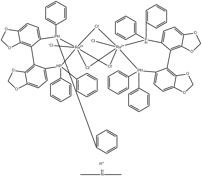 Dimethylammoniumdichlorotri(mu-chloro)bis[(S)-(-)-5,5'-bis(diphenylphosphino)-4,4'-bi-1,3-benzodioxole]diruthenate(II)