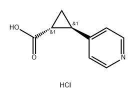 rac-(1R,2R)-2-(pyridin-4-yl)cyclopropane-1-carboxylic acid hydrochloride Structural