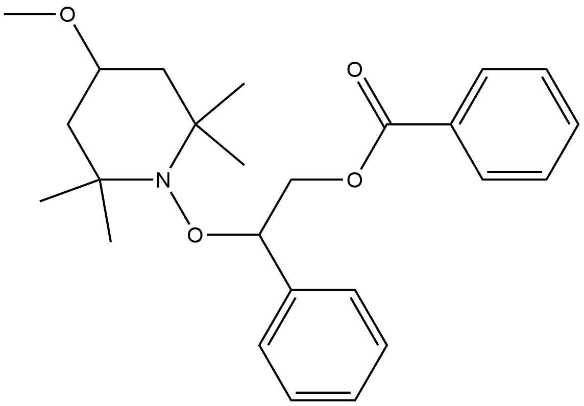 Benzeneethanol, β-[(4-methoxy-2,2,6,6-tetramethyl-1-piperidinyl)oxy]-, 1-benzoate Structural