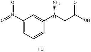 Benzenepropanoic acid, β-amino-3-nitro-, hydrochloride (1:1), (βR)- Structural