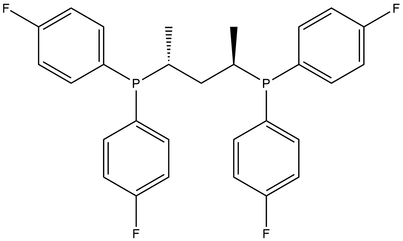 Phosphine, [(1R,3R)-1,3-dimethyl-1,3-propanediyl]bis[bis(4-fluorophenyl)- (9CI) Structural