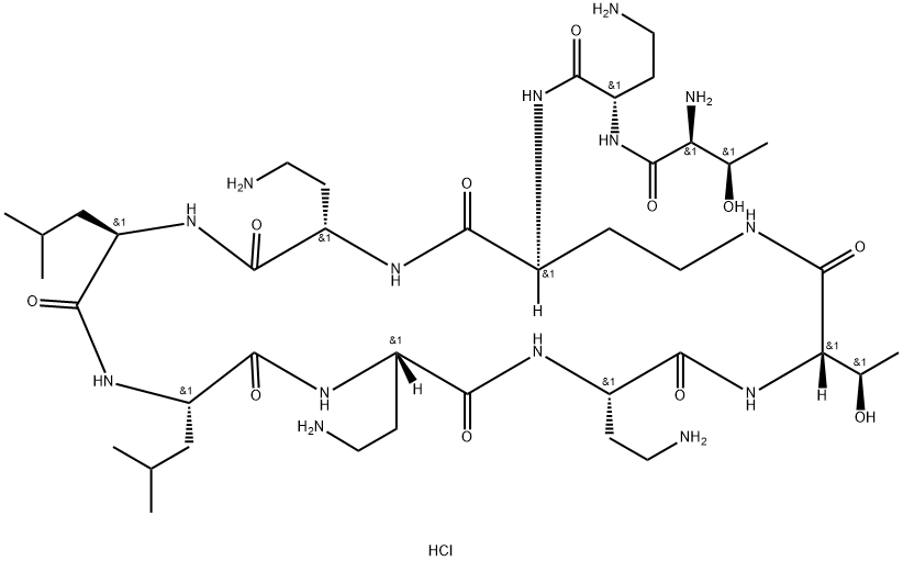 Colistin nonapeptide hydrochloride Structural