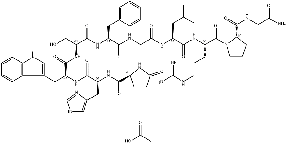 Luteinizing hormone-releasing factor (swine), 5-L-phenylalanine-, acetate (salt), hydrate Structural