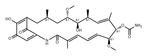 Geldanamycin, 17-O-demethyl- Structural