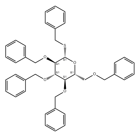 benzyl 2,3,4,6-tetra-O-benzyl-1-thio-β-D-glucopyranoside Structural