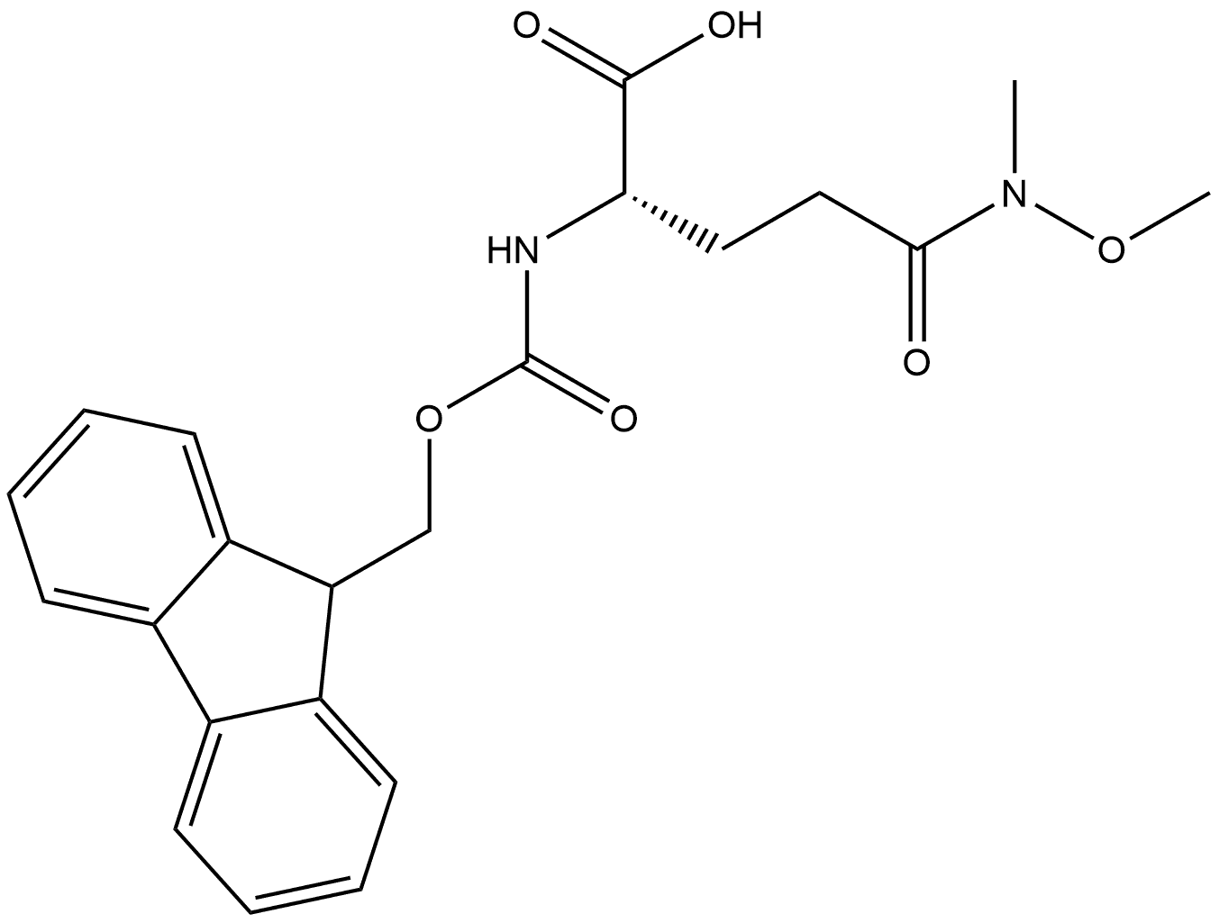 L-Glutamine, N2-[(9H-fluoren-9-ylmethoxy)carbonyl]-N-methoxy-N-methyl- Structural
