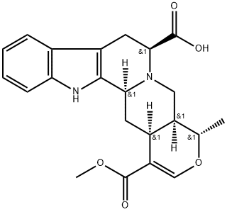 Oxayohimban-5,16-dicarboxylic acid, 16,17-didehydro-19-methyl-, 16-methyl ester, (5β,19α,20α)- (9CI) Structural