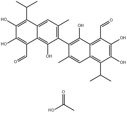 Gossypol acetic acid Structural