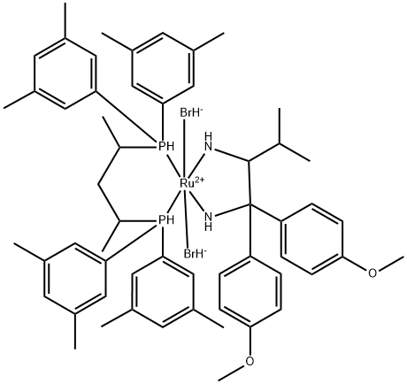 Dibromo[(S,S)-XylSKEWPHOS][(R)-DAIPEN]ruthenium(II) Structural