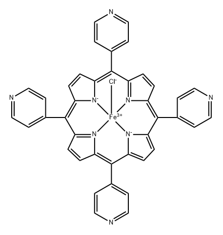 Fe(III) meso-Tetra (4-pyridyl) Porphine Chloride Structural