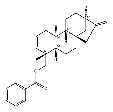 Kaura-2,16-dien-18-ol, benzoate, (4α)- (9CI) Structural