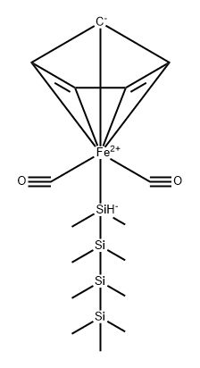 Iron, dicarbonyl(eta5-2,4-cyclopentadien-1-yl)(nonamethyltetrasilanyl) - Structural