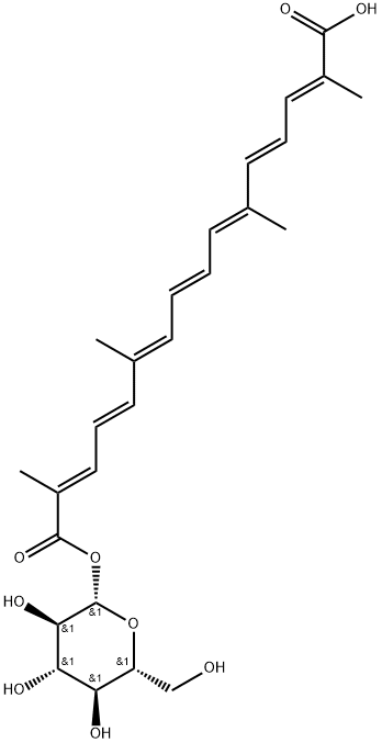 β-D-Glucopyranose, 1-[hydrogen (2E,4E,6E,8E,10E,12E,14E)-2,6,11,15-tetramethyl-2,4,6,8,10,12,14-hexadecaheptaenedioate]