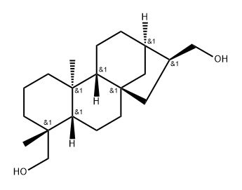 Kaurane-17,18-diol, (4α)- Structural