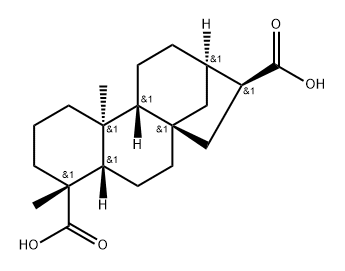 Kaurane-17,18-dioic acid, (4α)- Structural