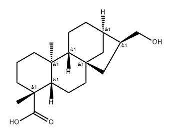 Kauran-18-oic acid, 17-hydroxy-, (4α)- Structural