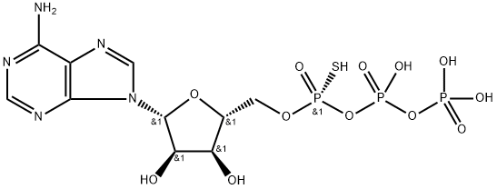 Adenosine-5''-O-(1-thiotriphosphoric acid), Sp-isomer Structural