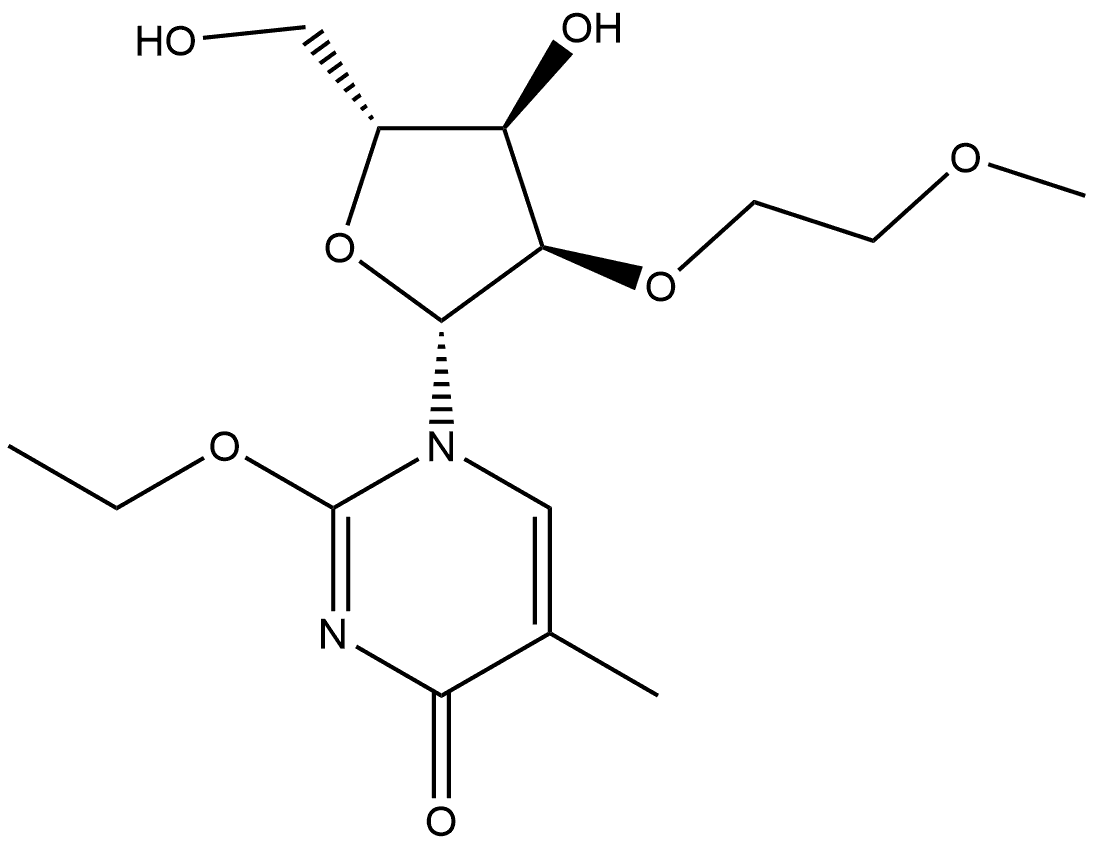 Uridine, 2-O-ethyl-2'-O-(2-methoxyethyl)-5-methyl- (9CI) Structural