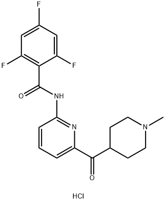 Benzamide, 2,4,6-trifluoro-N-[6-[(1-methyl-4-piperidinyl)carbonyl]-2-pyridinyl]-, hydrochloride (1:1)