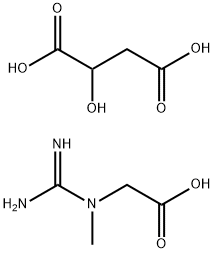 Glycine, N-(aminoiminomethyl)-N-methyl-, 2-hydroxybutanedioate (3:1) Structural