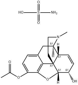 Morphinan-3,6-diol, 7,8-didehydro-4,5-epoxy-17-methyl- (5α,6α)-, 3-acetate, sulfamate (salt) (9CI) Structural