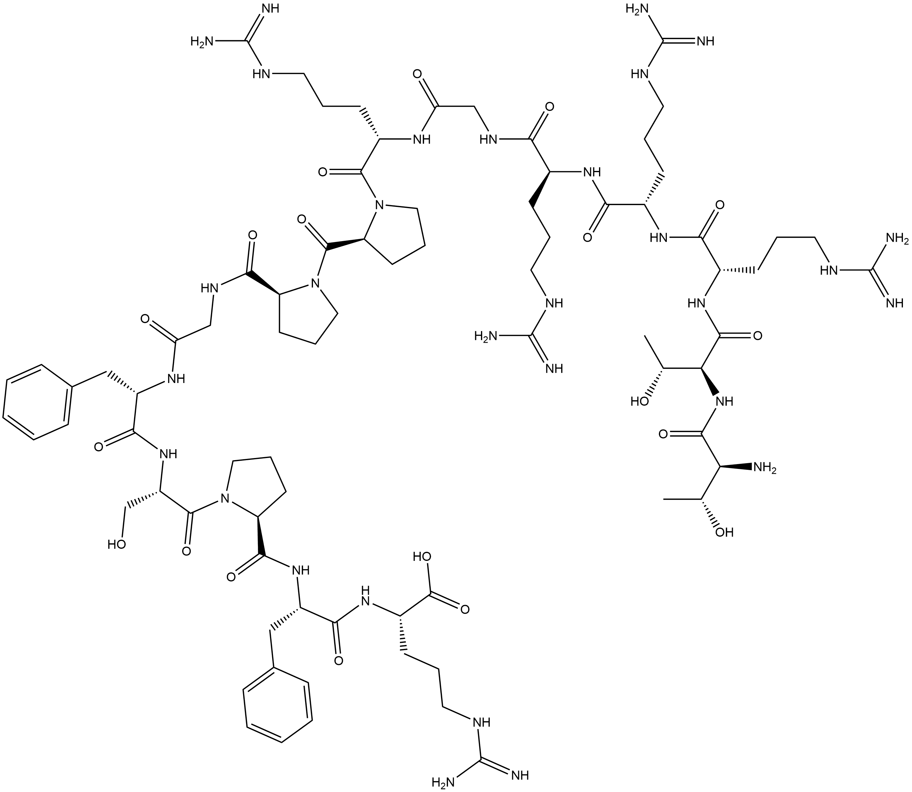Kinin P 2 (Vespula maculifrons peptide moiety) Structural
