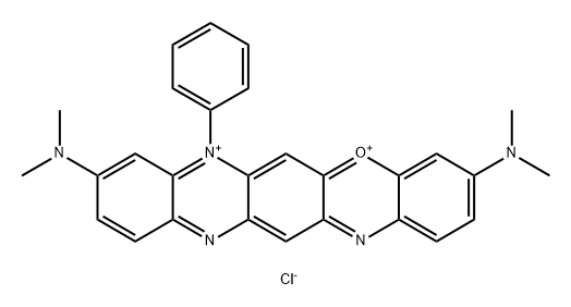 Quinoxalino[2,3-b]phenoxazinium, 3,9-bis(dimethylamino)-7-phenyl-, chloride (1:2)