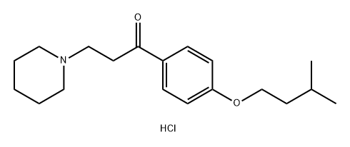 hydron 1-[4-(3-methylbutoxy)phenyl]-3-piperidin-1-ylpropan-1-one chloride Structural
