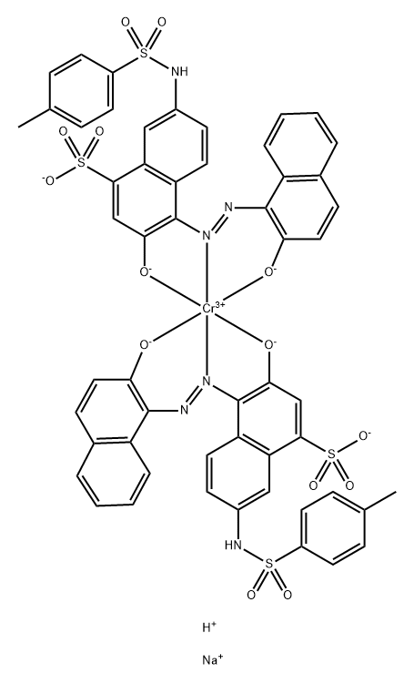 Chromate(3-), bis[3-(hydroxy-κO)-4-[[2-(hydroxy-κO)-1-naphthalenyl]azo-κN1]-7-[[(4-methylphenyl)sulfonyl]amino]-1-naphthalenesulfonato(3-)]-, disodium hydrogen