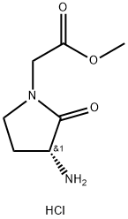 Methyl (R)-2-(3-amino-2-oxopyrrolidin-1-yl)acetate hydrochloride Structural