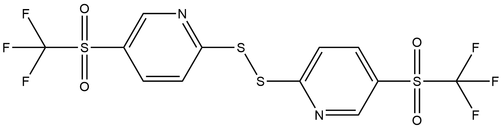 Pyridine, 2,2'-dithiobis[5-[(trifluoromethyl)sulfonyl]- (9CI) Structural