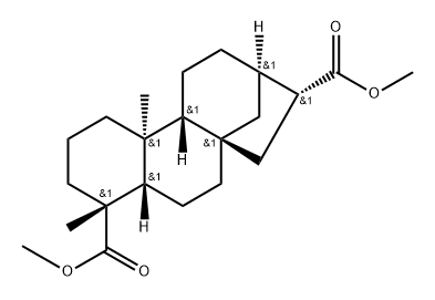 Kaurane-17,18-dioic acid, dimethyl ester, (4α,16α)- (9CI) Structural