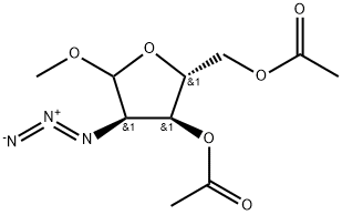 D-Ribofuranoside, methyl 2-azido-2-deoxy-, 3,5-diacetate Structural