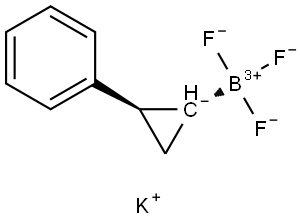 Borate(1-), trifluoro[rel-(1R,2R)-2-phenylcyclopropyl]-, potassium (1:1), (T-4)- Structural