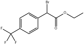 Benzeneacetic acid, α-bromo-4-(trifluoromethyl)-, ethyl ester Structural