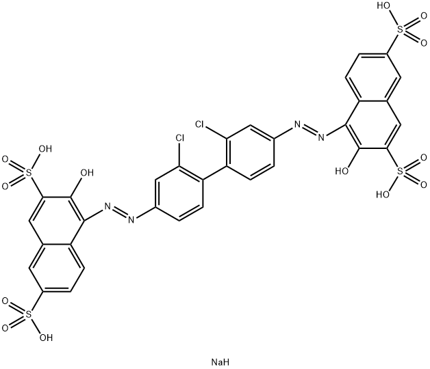 2,7-Naphthalenedisulfonic acid, 4,4'-[(2,2'-dichloro[1,1'-biphenyl]-4,4'-diyl)bis(2,1-diazenediyl)]bis[3-hydroxy-, sodium salt (1:4)