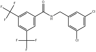 N-[(3,5-Dichlorophenyl)methyl]-3,5-bis(trifluoromethyl)benzamide Structural
