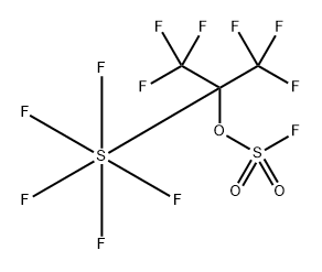 sulfur, pentafluoro(2,2,2-trifluoro-1-[[](fluorosulfonyl)oxy]-1-(trifluoromethyl)ethyl] Structural