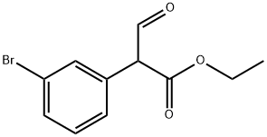 Benzeneacetic acid, 3-bromo-α-formyl-, ethyl ester Structural