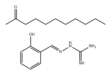 Hydrazinecarboximidamide, 2-[(2-hydroxyphenyl)methylene]-, reaction products with 2-undecanone Structural