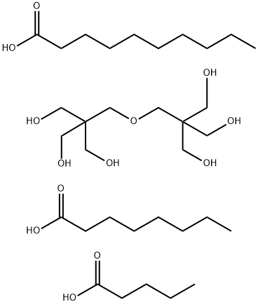 Decanoic acid, mixed esters with dipentaerythritol, octanoic acid and valeric acid Structural