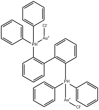 Gold, [μ-[1,1'-[1,1'-biphenyl]-2,2'-diylbis[1,1-diphenylphosphine-κP]]]dichlorodi- Structural