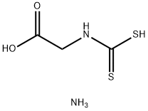 Glycine, N-(dithiocarboxy)-, ammonium salt (1:2) Structural