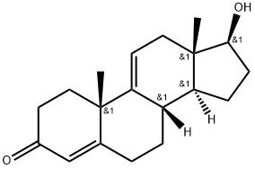 Androsta-4,9(11)-dien-3-one, 17-hydroxy-, (17β)-(±)- (9CI) Structural