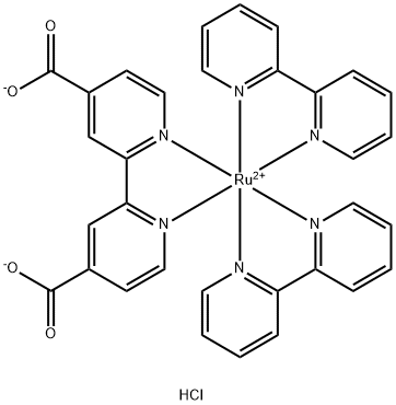 Ruthenium, bis(2,2'-bipyridine-κN1,κN1')[[2,2'-bipyridine]-4,4'-dicarboxylato(2-)-κN1,κN1']-, hydrochloride (1:2), (OC-6-22)- Structural