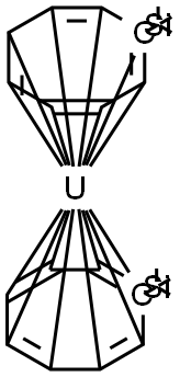 Uranium, bis[(eta8-1,3,5,7-cyclooctatetraenyl)trimethylsilane]- Structural