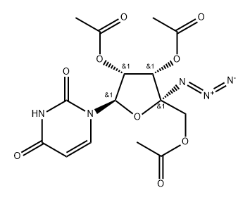 Uridine, 4'-C-azido-, 2',3',5'-triacetate Structural